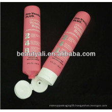 PE plastic cosmetic tube with flip top cap